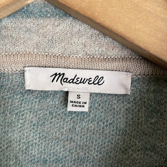 Madewell Boiled Wool Shirt-Jacket in Plaid Heather Lagoon - Picture 6 of 16